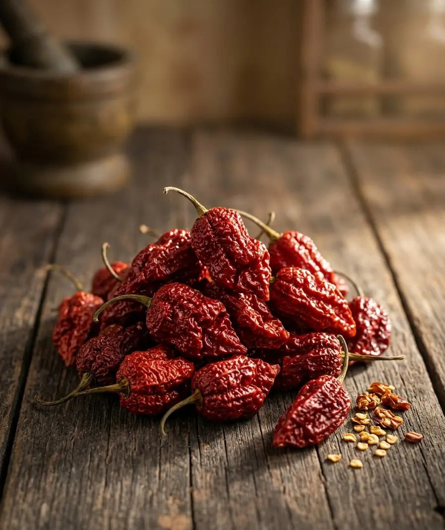 Northeast India King Chilli (Bhut Jolokia) – Spicy Dry Ghost Pepper | World’s Hottest Chilli | India ghost pepper | naga chilli dry | hottest chilli in the world | india spicy dry red chilli organic chilli | india bhut jolokia for pickle| emmymart
