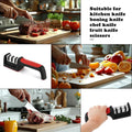 knife sharper| Rebee Vision Manual Knife Sharpener| 3 Stage Sharpening Tool for Ceramic Knife and Steel Knives |(Manual Knife Sharpener) (Pack of 1)| emmymart